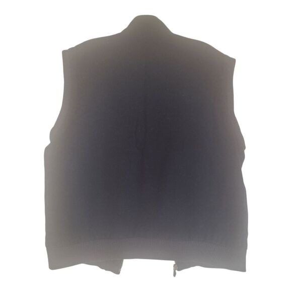 Austin Reed London Wool Cashmere Full Zip Vest with Pockets Men's Large Black - Picture 5 of 16